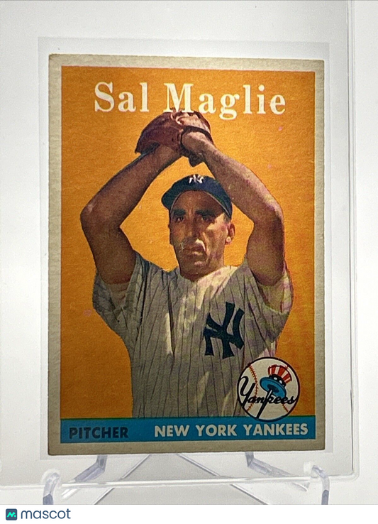 1958 Topps Sal Maglie Baseball Card #43 EX Quality #3 FREE SHIPPING