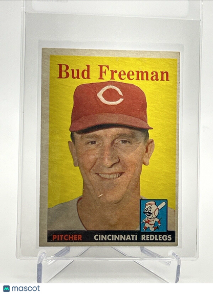 1958 Topps Bud Freeman Baseball Card #27 EX Quality #5 FREE SHIPPING