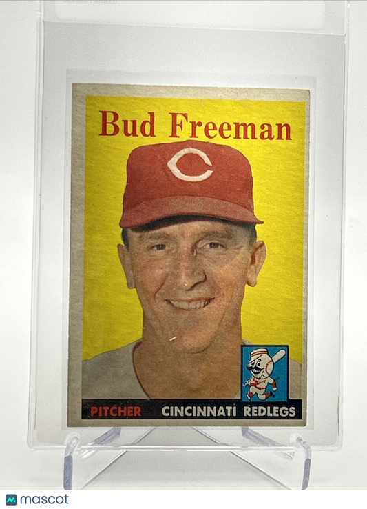1958 Topps Bud Freeman Baseball Card #27 EX Quality #5 FREE SHIPPING