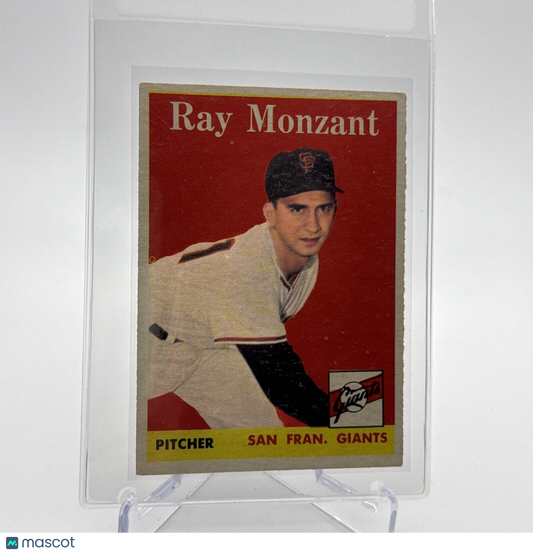 1958 Topps Ray Monzant Baseball Card #447 EX Quality #5 FREE SHIPPING