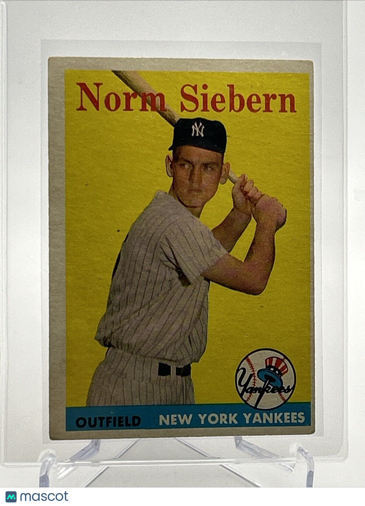 1958 Topps Norm Siebern Rookie Baseball Card #54 EX Quality #5 FREE SHIPPING