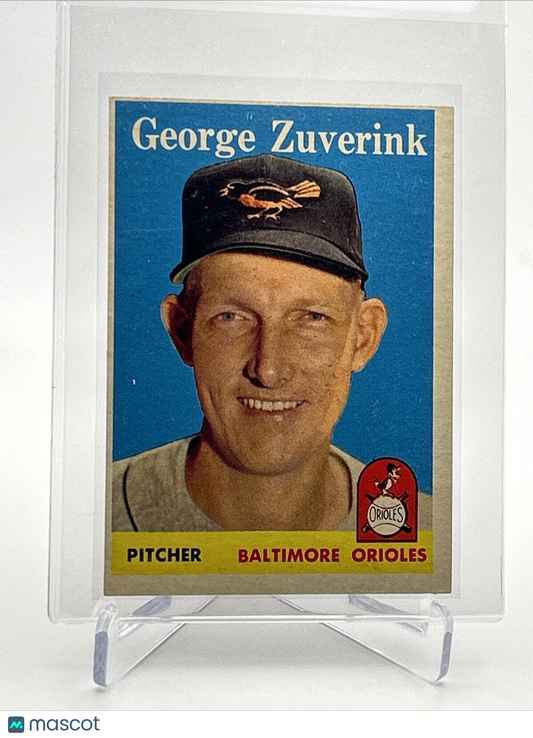 1958 Topps George Zuverink Baseball Card #6 EX Quality #2 FREE SHIPPING
