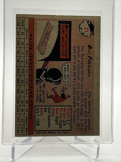1958 Topps Bud Freeman Baseball Card #27 EX Quality #4 FREE SHIPPING