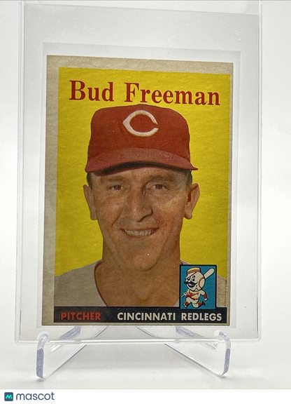 1958 Topps Bud Freeman Baseball Card #27 EX Quality #2 FREE SHIPPING