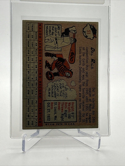 1958 Topps Del Rice Baseball Card #51 EX Quality #2 FREE SHIPPING