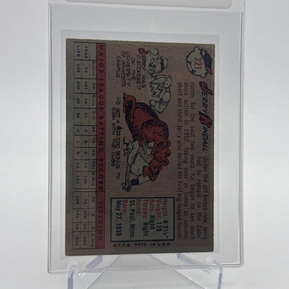 1958 Topps Jerry Kindall Rookie Baseball Card #221 EX Quality FREE SHIPPING