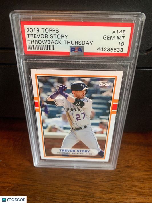 2019 Topps Throwback Thursday Trevor Story Rockies Baseball Card #145 PSA 10 Gem