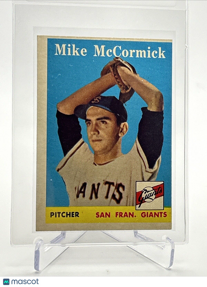 1958 Topps Mike McCormick Baseball Card #37 EX Quality FREE SHIPPING