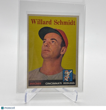 1958 Topps Willard Schmidt Baseball Card #214 EX Quality #3 FREE SHIPPING