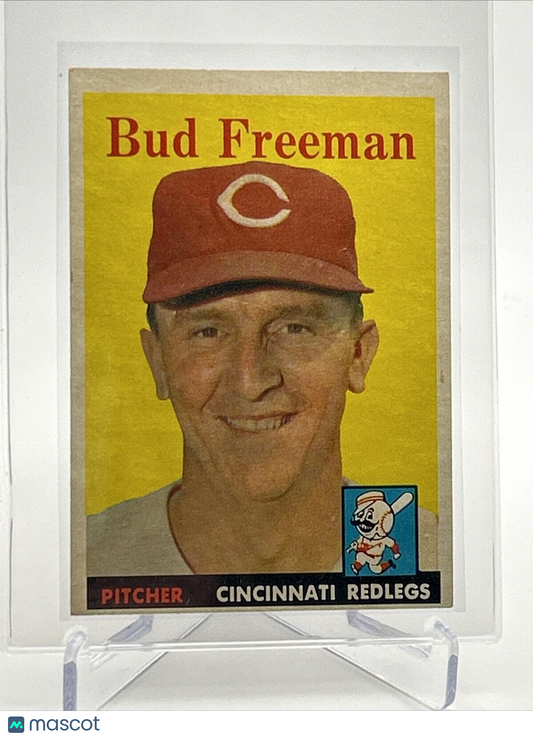 1958 Topps Bud Freeman Baseball Card #27 EX Quality #3 FREE SHIPPING