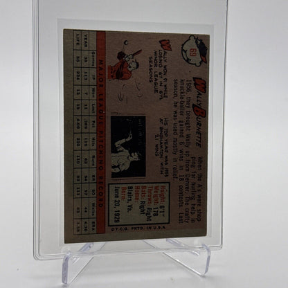 1958 Topps Wally Burnette Baseball Card #69 EX Quality #2 FREE SHIPPING