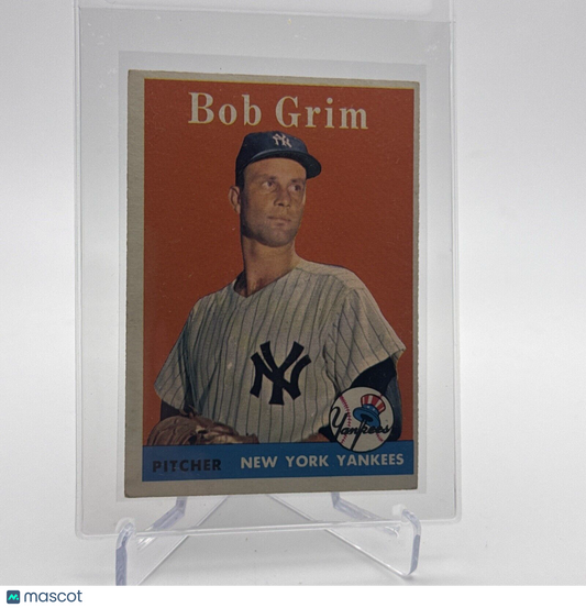 1958 Topps Bob Grim Baseball Card #224 EX Quality FREE SHIPPING