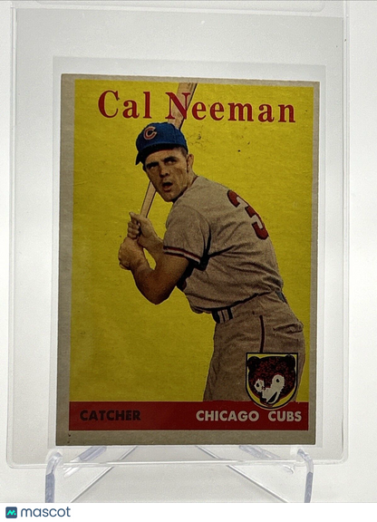 1958 Topps Cal Neeman Baseball Card #33 EX Quality #2 FREE SHIPPING