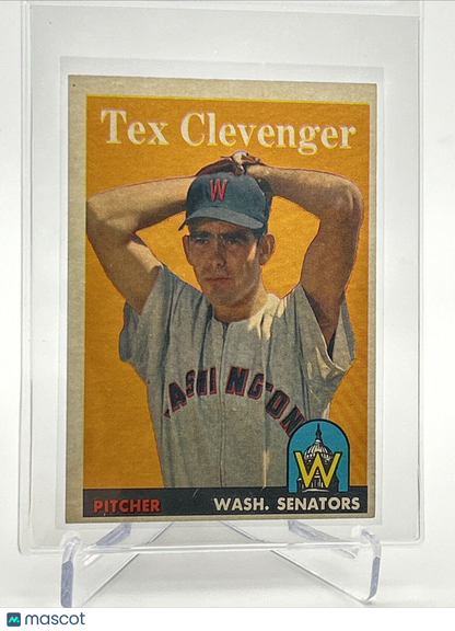1958 Topps Tex Clevenger Rookie Baseball Card #31 EX Quality #3 FREE SHIPPING