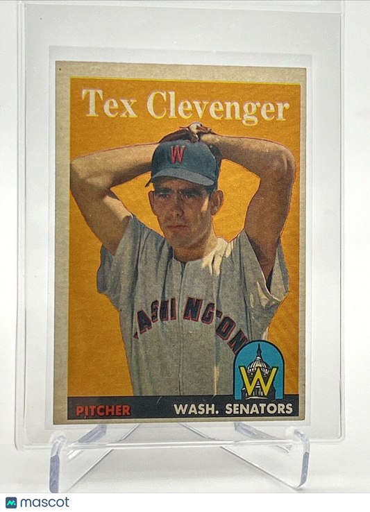 1958 Topps Tex Clevenger Rookie Baseball Card #31 EX Quality #3 FREE SHIPPING