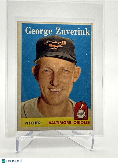 1958 Topps George Zuverink Baseball Card #6 EX Quality #3 FREE SHIPPING