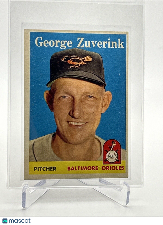 1958 Topps George Zuverink Baseball Card #6 EX Quality #3 FREE SHIPPING