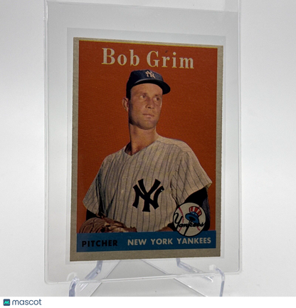 1958 Topps Bob Grim Baseball Card #224 EX Quality #3 FREE SHIPPING