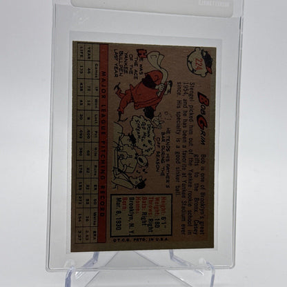 1958 Topps Bob Grim Baseball Card #224 EX Quality #3 FREE SHIPPING