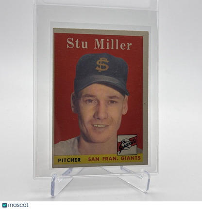 1958 Topps Stu Miller Baseball Card #111 EX Quality #4 FREE SHIPPING