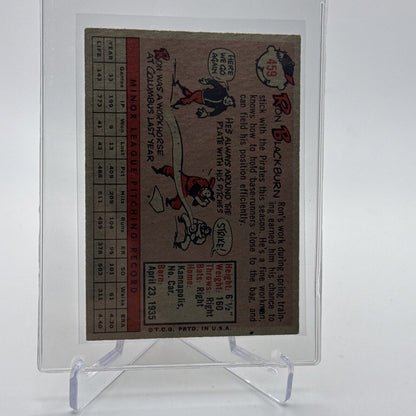1958 Topps Ron Blackburn Rookie Baseball Card #459 EX Quality #2 FREE SHIPPING