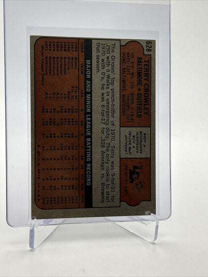 1972 Topps Terry Crowley Baseball Card #628 VG-EX Quality FREE SHIPPING