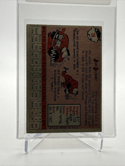 1958 Topps Jim Busby Baseball Card #28 EX Quality FREE SHIPPING
