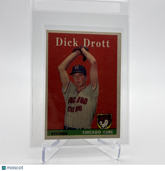 1958 Topps Dick Drott Baseball Card #80 EX Quality #3 FREE SHIPPING