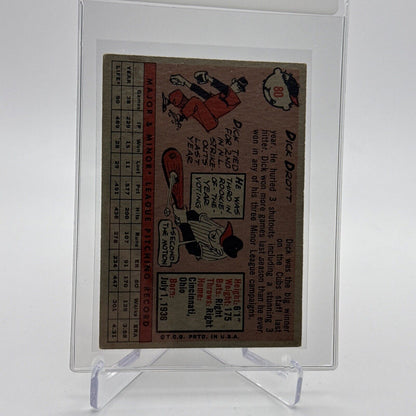 1958 Topps Dick Drott Baseball Card #80 EX Quality #3 FREE SHIPPING