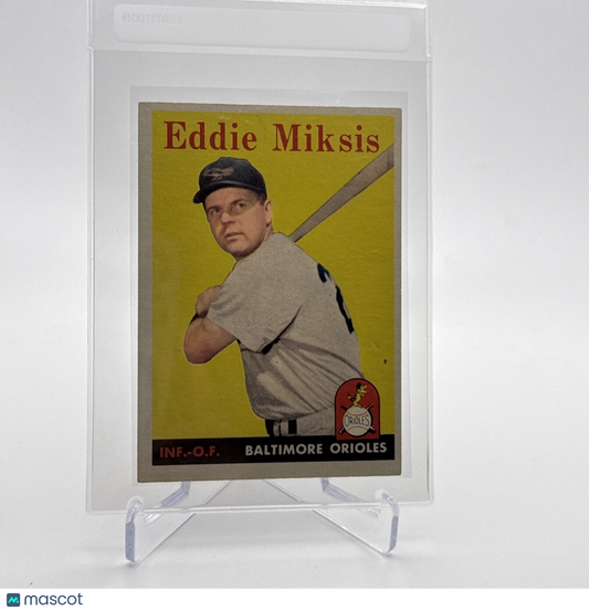 1958 Topps Eddie Miksis Baseball Card #121 EX Quality FREE SHIPPING