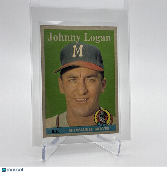 1958 Topps Johnny Logan Baseball Card #110 EX Quality FREE SHIPPING