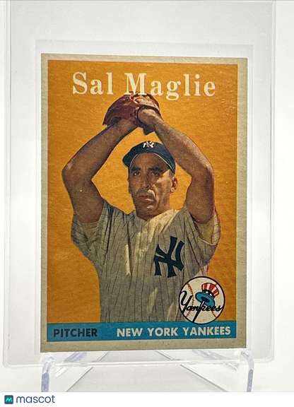 1958 Topps Sal Maglie Baseball Card #43 EX Quality #4 FREE SHIPPING