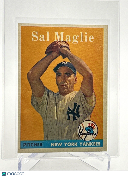 1958 Topps Sal Maglie Baseball Card #43 EX Quality #4 FREE SHIPPING