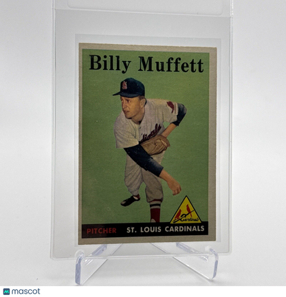 1958 Topps Billy Muffett Baseball Card #143 EX Quality FREE SHIPPING