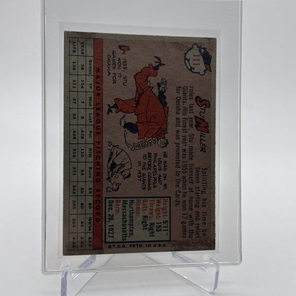 1958 Topps Stu Miller Baseball Card #111 EX Quality #3 FREE SHIPPING