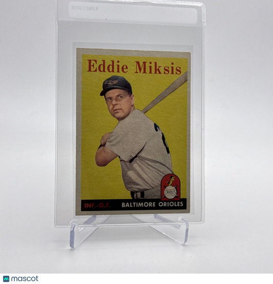 1958 Topps Eddie Miksis Baseball Card #121 EX Quality #2 FREE SHIPPING