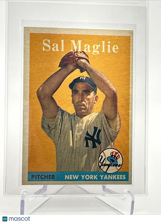 1958 Topps Sal Maglie Baseball Card #43 EX Quality #5 FREE SHIPPING