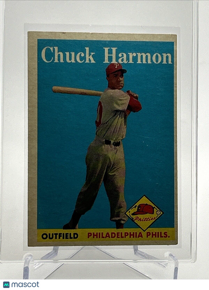 1958 Topps Chuck Harmon Baseball Card #48 EX Quality #2 FREE SHIPPING
