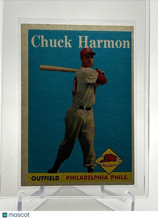 1958 Topps Chuck Harmon Baseball Card #48 EX Quality #2 FREE SHIPPING