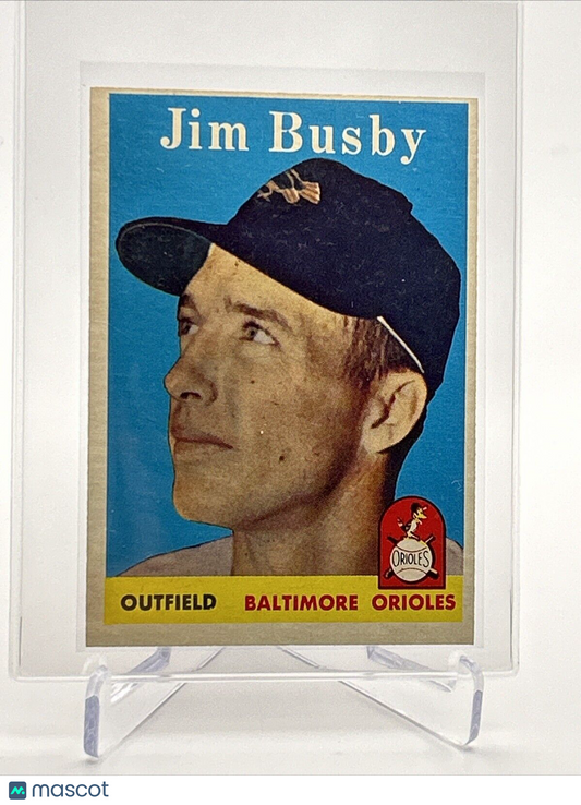 1958 Topps Jim Busby Baseball Card #28 EX Quality #4 FREE SHIPPING