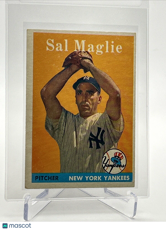 1958 Topps Sal Maglie Baseball Card #43 EX Quality #2 FREE SHIPPING