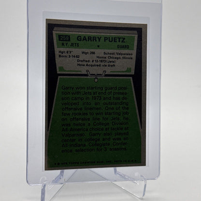 1975 Topps Garry Puetz Rookie Football Card #259 NM Quality #7 FREE SHIPPING