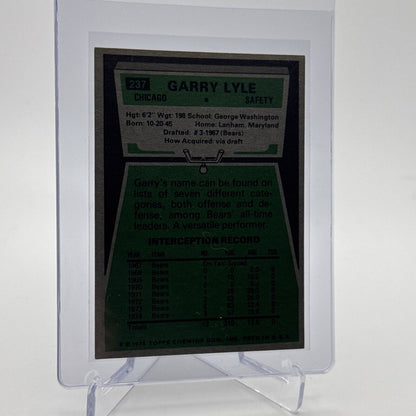 1975 Topps Garry Lyle Football Card #237 NM Quality #4 FREE SHIPPING