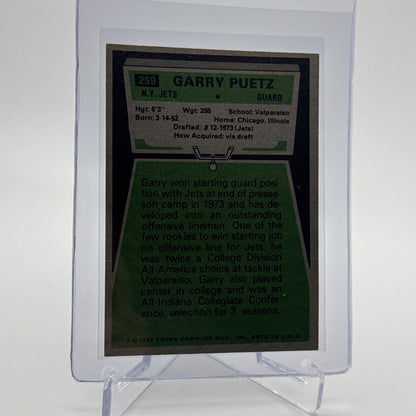 1975 Topps Garry Puetz Rookie Football Card #259 NM Quality #4 FREE SHIPPING