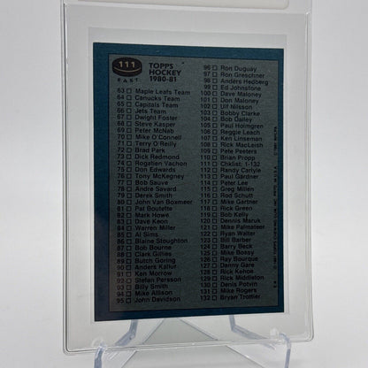 1981-82 Topps Hockey Checklist Unmarked Card #111 NM-MT Quality FREE SHIPPING