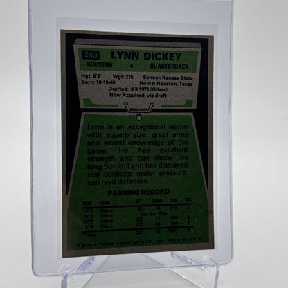 1975 Topps Lynn Dickey Football Card #243 NM Quality #6 FREE SHIPPING
