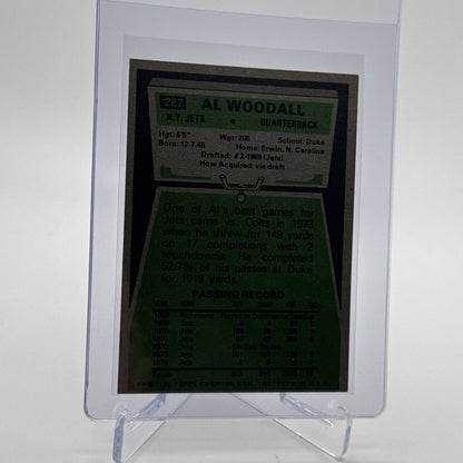 1975 Topps Al Woodall Football Card #287 NM Quality #3 FREE SHIPPING