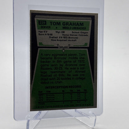 1975 Topps Tom Graham Football Card #239 NM Quality #5 FREE SHIPPING