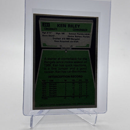 1975 Topps Ken Riley Football Card #241 NM Quality #5 FREE SHIPPING