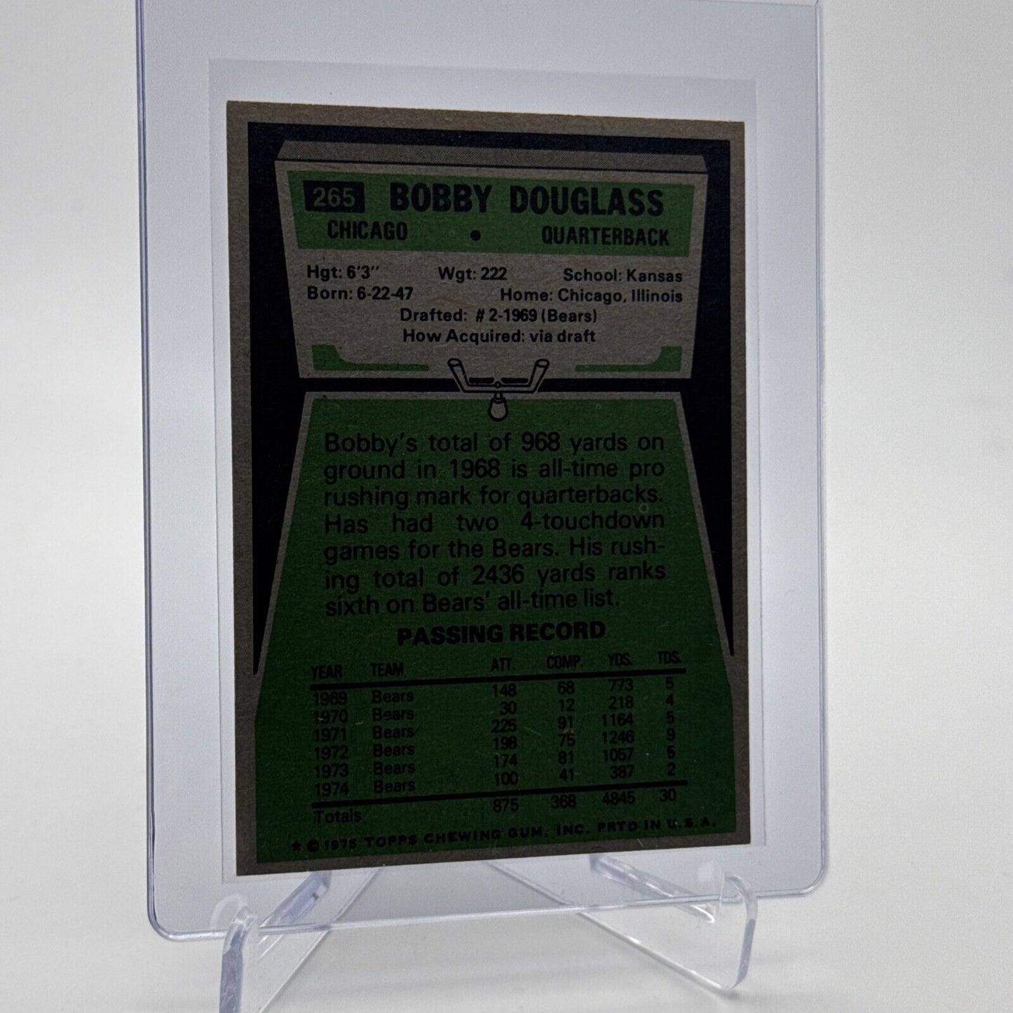1975 Topps Bobby Douglass Football Card #265 NM Quality #5 FREE SHIPPING